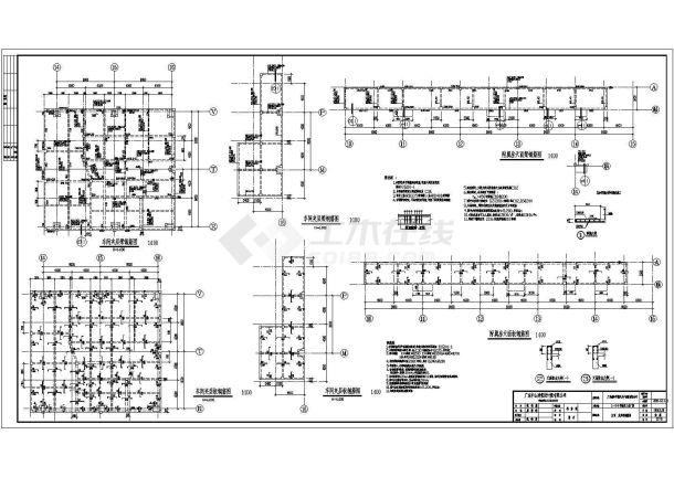 某多跨钢结构厂房结构设计全套CAD施工图-图一