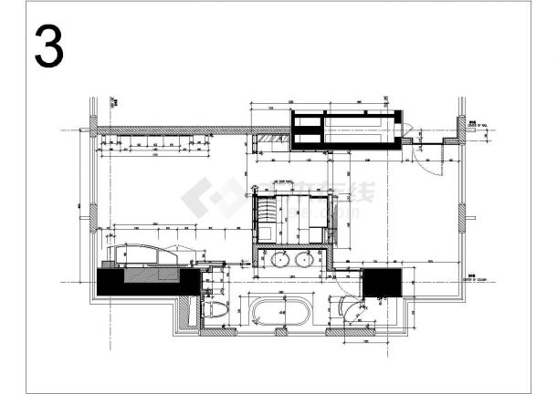 某喜来登大酒店角套套房CAD设计大样完整施工图纸-图二
