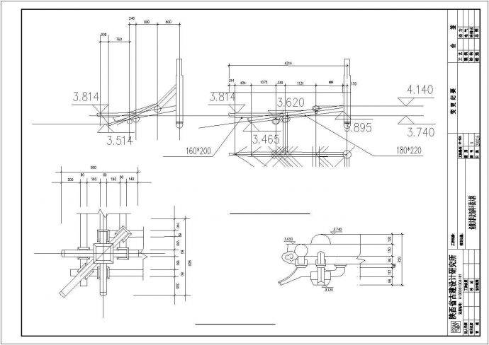 某大学仿古亭建筑设计施工方案CAD图纸_图1