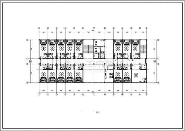 某会所休闲中心建筑设计施工方案CAD图纸-图二