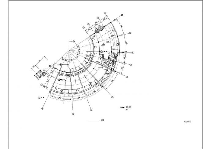 8.7万平米3层高档会所建筑设计CAD施工图（含地下室平面图）_图1