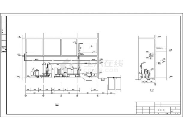 某药厂锅炉房建筑设计施工方案CAD图纸-图一