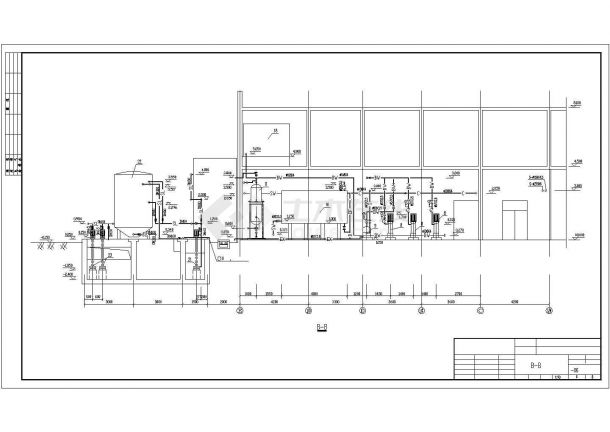 某药厂锅炉房建筑设计施工方案CAD图纸-图二