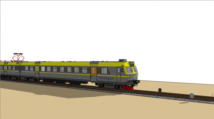 地铁城市轨道列车su模型_图1