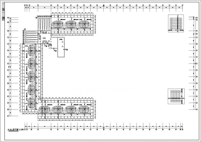 某主体三层局部二层框架结构农贸市场商业楼设计cad全套建筑施工图（含设计说明）_图1