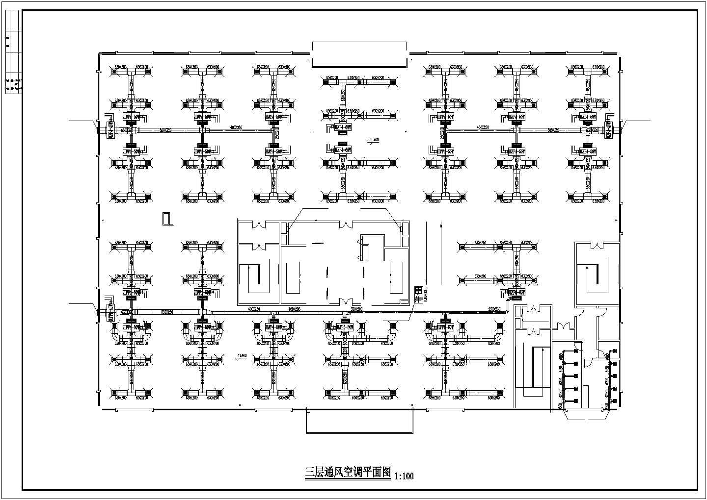 某综合楼空调布置设计施工方案CAD图纸