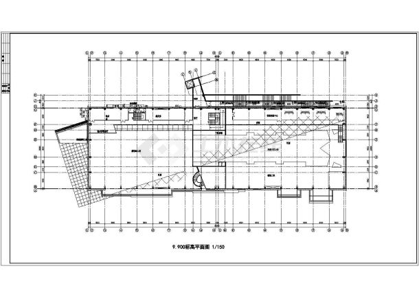 10米高体育会所建筑设计CAD是施工图（含室外水景设计）-图一