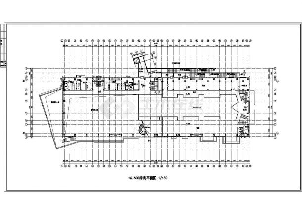 10米高体育会所建筑设计CAD是施工图（含室外水景设计）-图二