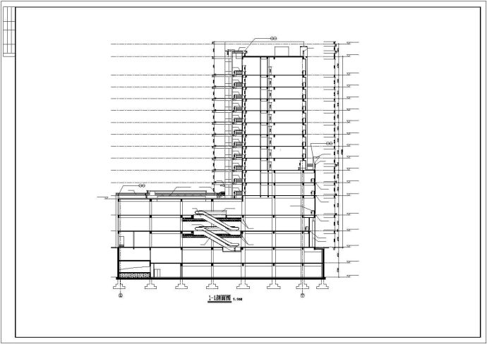 某商务广场规划设计施工方案CAD图纸_图1
