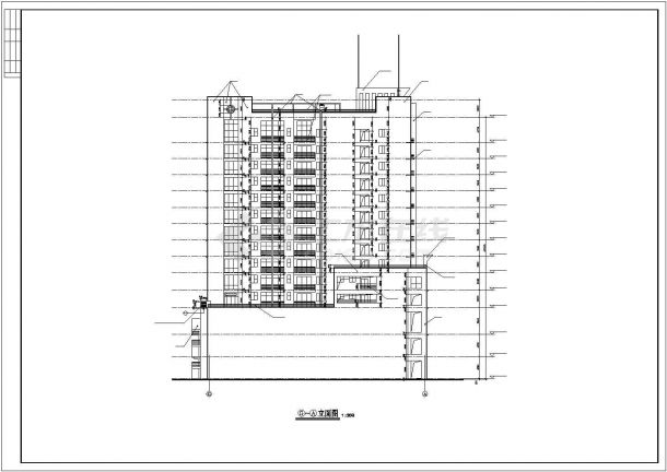 某商务广场规划设计施工方案CAD图纸-图二