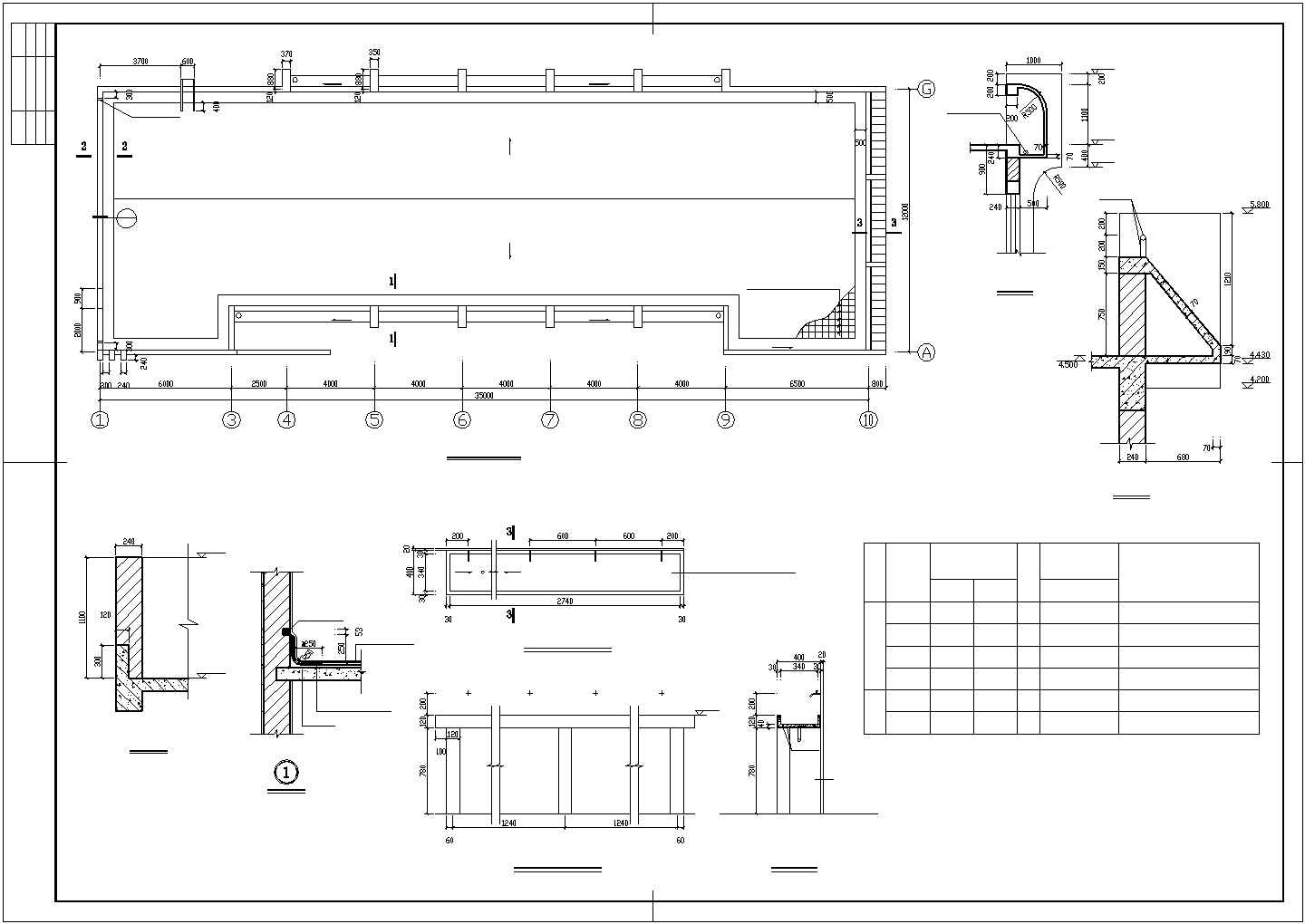 某地区食堂建筑方案设计施工CAD图纸