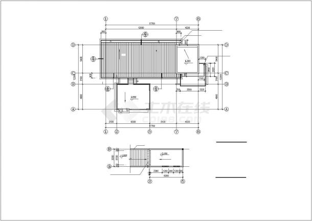 某市区小型别墅建筑全套设计CAD施工图-图一