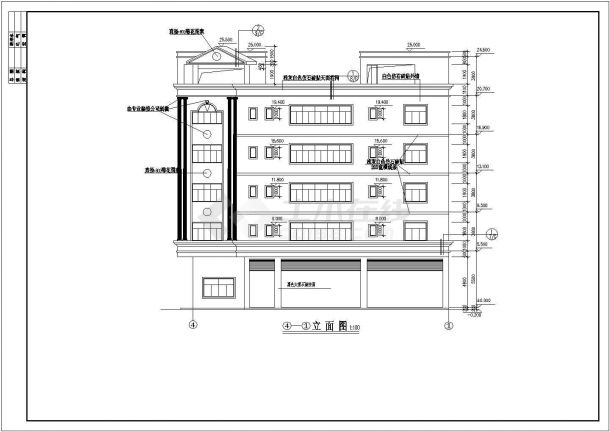 某高校宿舍楼结构建筑设计全套CAD图-图一