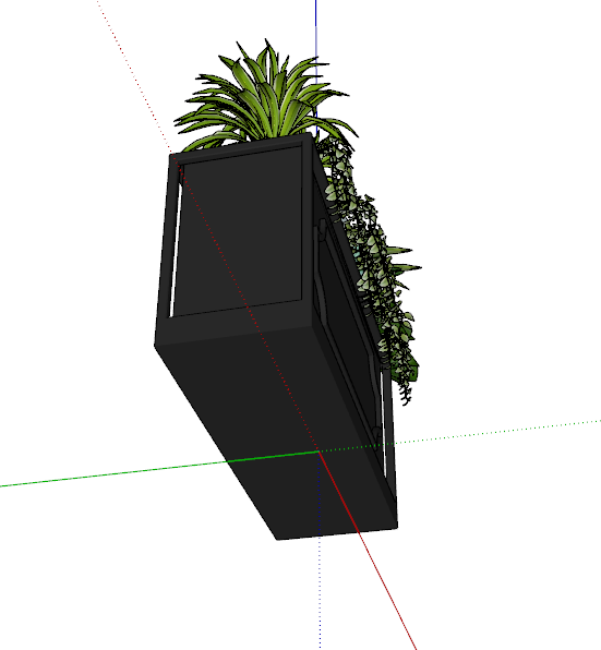 屋顶庭院植物花箱 su模型_图1