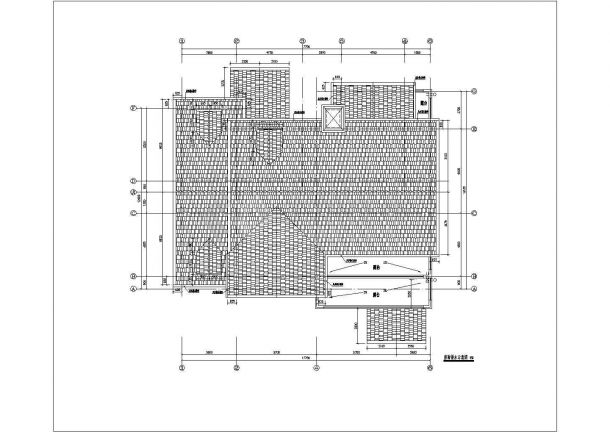 某三层砖混结构斜屋顶简欧别墅设计cad全套建筑施工图（含效果图）-图二