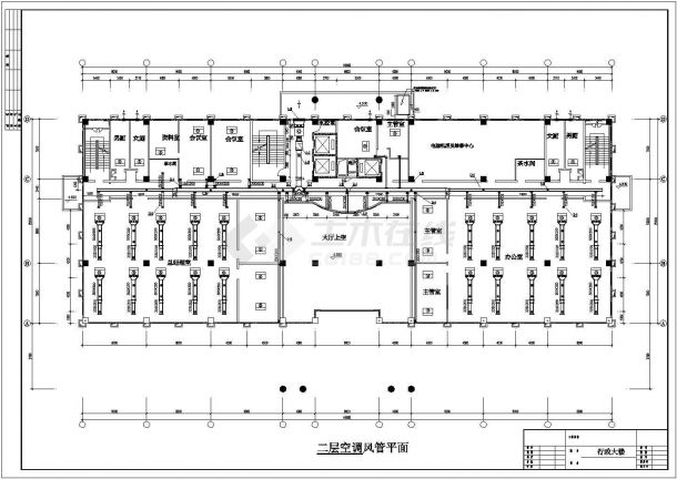 某地行政大楼空调工程设计CAD图纸-图二