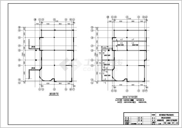别墅设计_别墅基础桩加固及新建地下挡土墙改造施工CAD图-图一