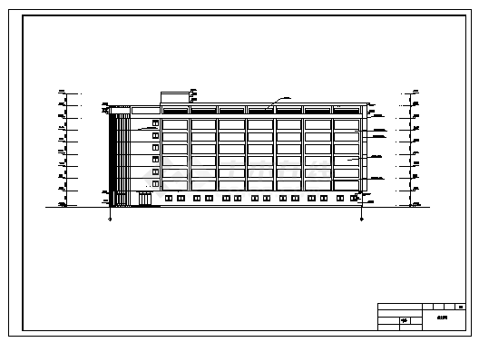 土木工程毕业设计_办公楼设计_8400平米某八层综合办公楼建施cad图(含计算书，毕业设计)-图二
