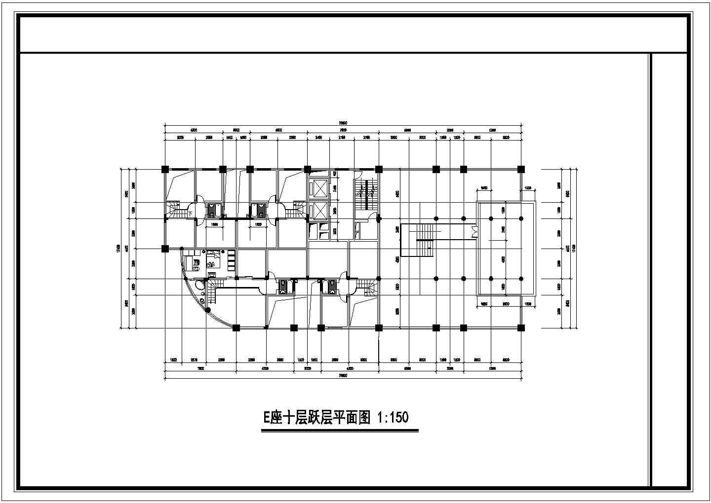 某单位高层住宅楼建筑设计CAD图纸