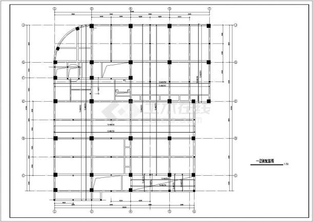 某框架结构商厦结构设计CAD图_商厦设计-图一