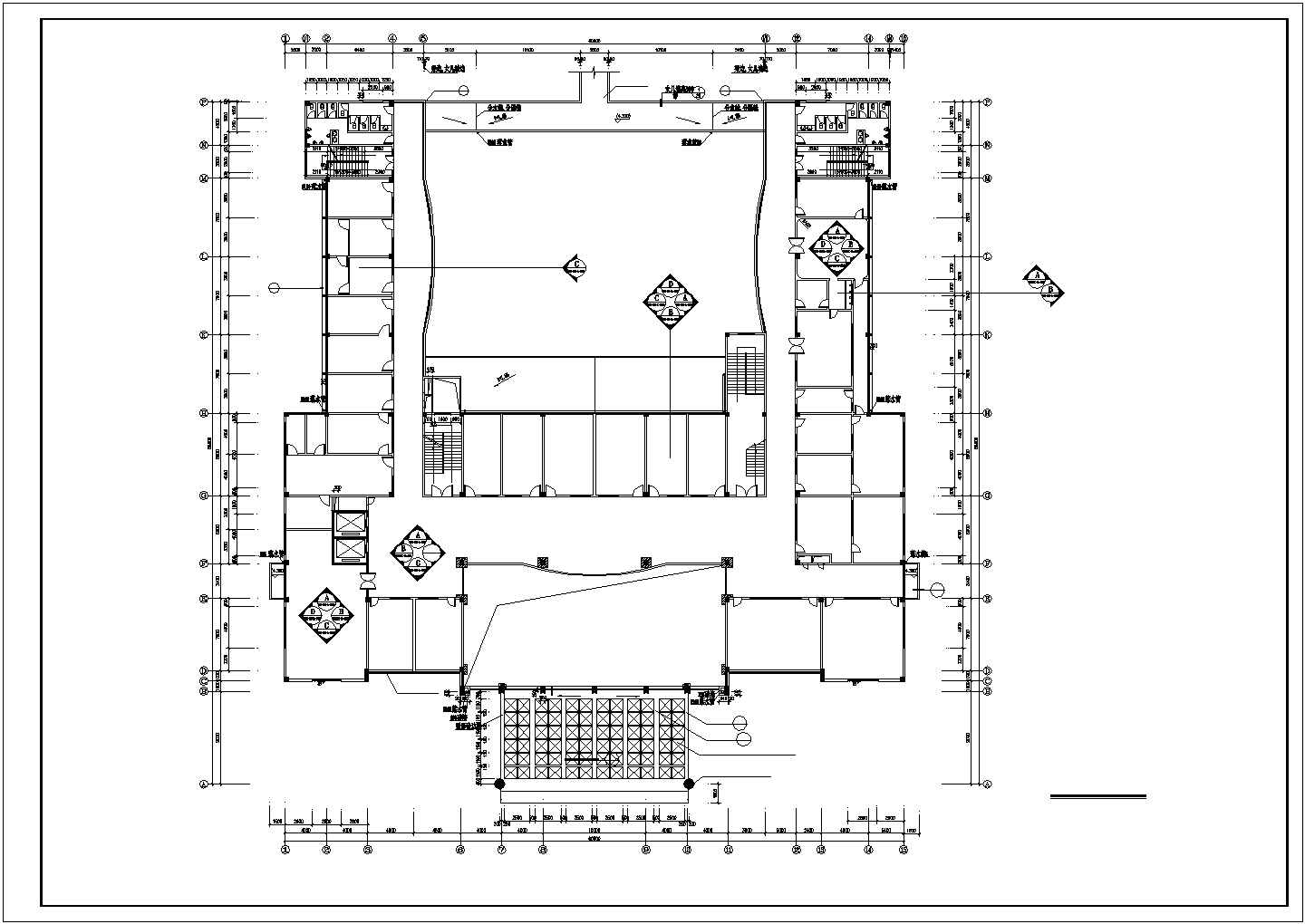 某六层人民医院室内装饰工程施工cad图纸