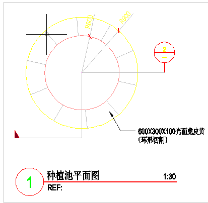 植物种植池施工平立剖面CAD布置图-图一