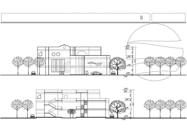 洛阳市某社区3层幼儿园建筑设计CAD图纸-图二