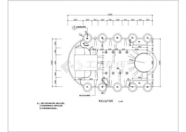 经典园林景观工程常用喷泉水池设计cad施工详图（含37套设计）-图二