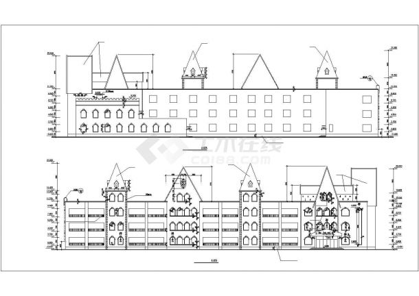 苏州市虎丘区某幼儿园3层教学楼建筑设计CAD图纸-图二