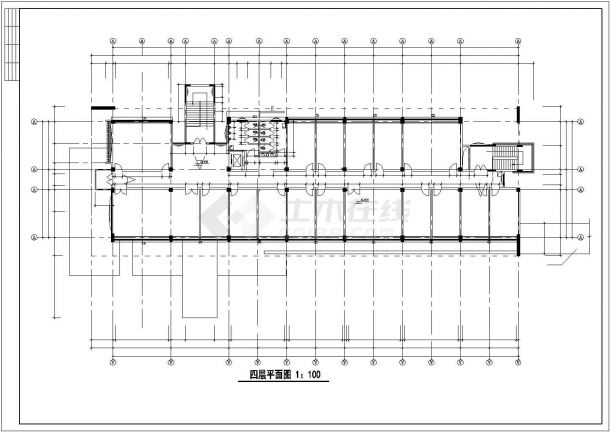 某学院行政办公楼建筑设计施工CAD图纸-图一
