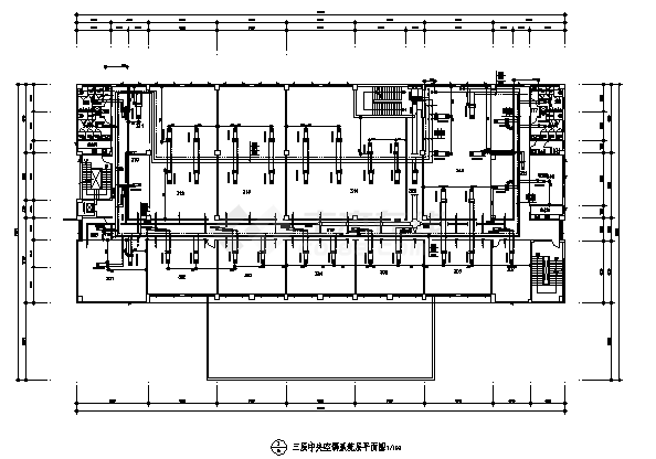 土木工程毕业设计_办公楼设计_北京市三层金利办公楼中央空调系统设计cad图(含计算书，毕业设计)-图一