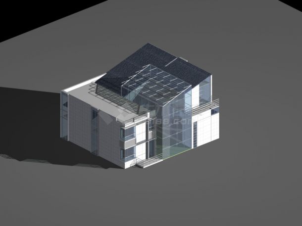 某现代高档别墅区二层框架结构现代风格别墅设计cad全套建筑施工图（含效果图，含3种不同户型设计）-图一