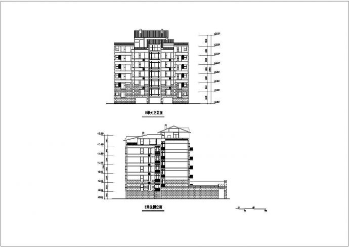 某地小型住宅楼建筑设计cad图纸(共4张)_图1