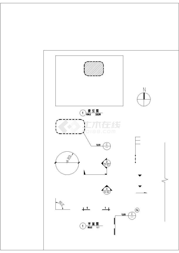 阶梯式花坛施工设计cad做法图-图一