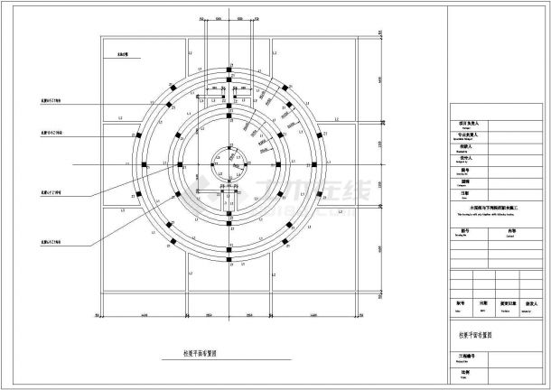 某旱喷泉喷水池工程设计cad全套施工图（含设计说明）-图一