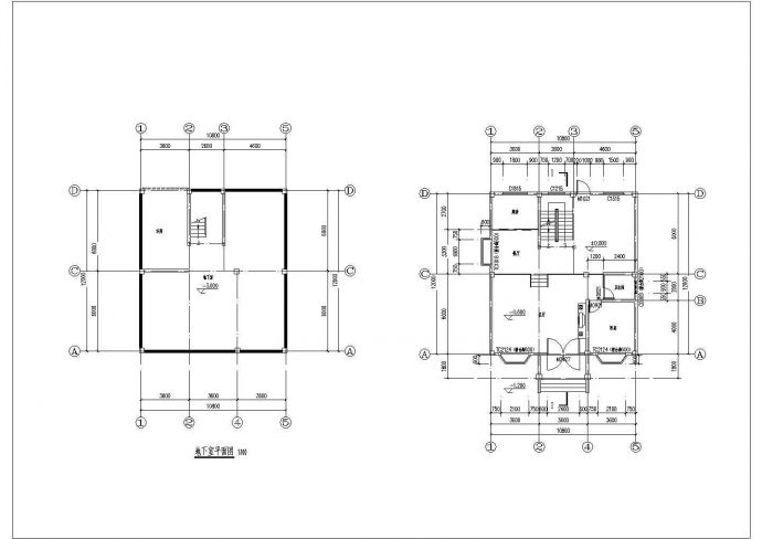某四层带地下室框架结构民房设计cad全套建筑施工图（带效果图）_图1
