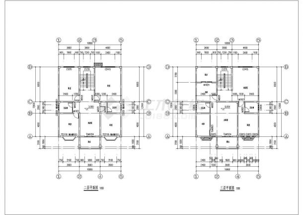 某四层带地下室框架结构民房设计cad全套建筑施工图（带效果图）-图二