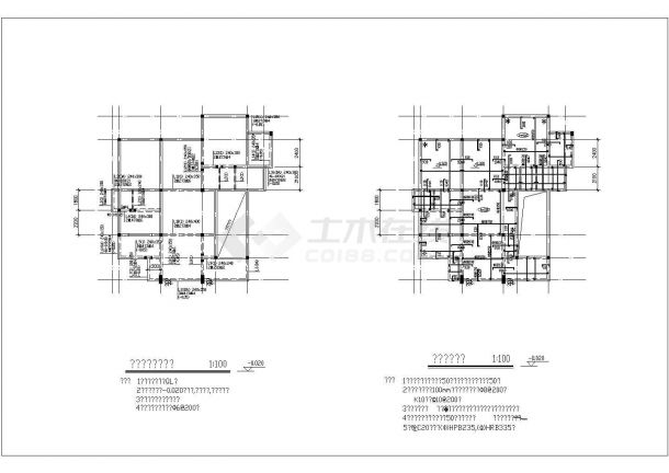 某二层带地下室带阁楼层砖混结构独栋别墅设计cad全套建筑施工图（含结构设计，含效果图）-图二