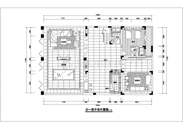 欧式精装别墅全套装修设计施工CAD设计图纸-图二