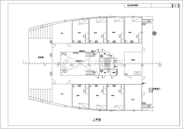 某12500吨货船电力设备CAD设计大样布置图-图二