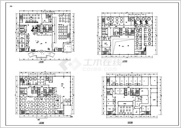 某四星级酒店全套建筑施工设计方案CAD图纸-图一