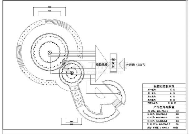 某程控喷泉设计cad施工详图-图二