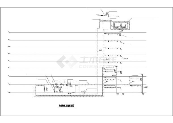 浙江8层办公楼建筑给排水施工CAD图纸（气体灭火）-图二