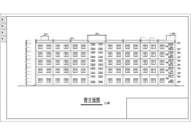 安徽某4500平方米五层办公楼建筑结构施工CAD图（毕业设计）-图二