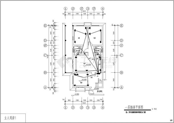 某民房电气CAD详细完整设计图-图二