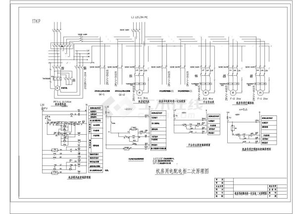 某中央空调电气CAD设计大样系统图-图一