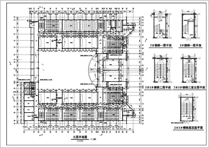 某教学楼建筑详细规划cad施工图纸_图1