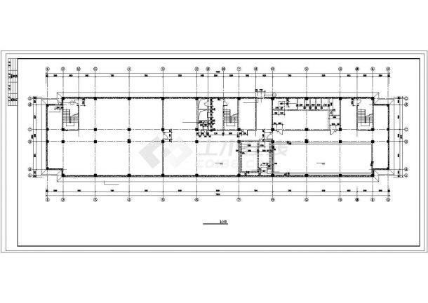 地下1地上9+1机房层生物公司厂区办公楼建筑设计方案（长73.1米 宽17米 ）-图一