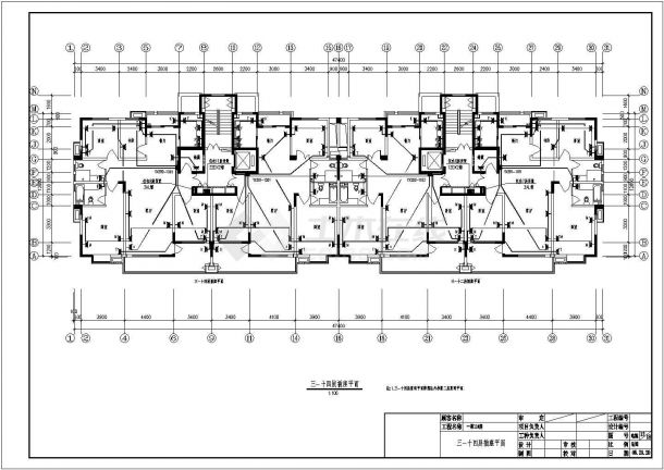 某小区一期11栋12栋电气设计CAD施工图纸-图二
