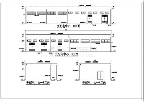 某外资工业园中心变电所CAD全套设计施工图-图一